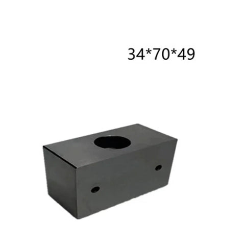 Beefy Multi-Station Clamp Vise For Precision Fixture Machining Center Side Fixed Parallel Workholding Multi-Functional Expanded Metal Vise Industrial Grade 34x70x49 Pro-Grade Heavy Duty Tool For Accurate Fixtures, dark steel block with 34x70x49 hole