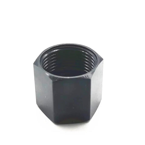 Router Collet Nut Replacement Kit For One Half Inch And 12mm Collets, black metal nut, durable construction, fits RP1800 RP2301FC RP1801F routers.