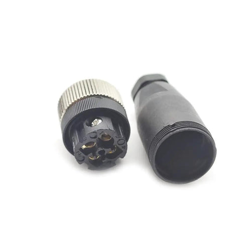 M12 4 Pin Female Circular Connector D Code IP67 Straight Field Wireable Sensor Adapter 250V 4A with PA6 shell and gold contacts