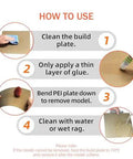 Step-by-step guide for using Six Pack 3D Printer Glue Sticks 1.27oz Each For Ultra Strong Bed Adhesion on PEI plate