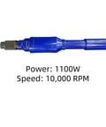 Slick 11.8 Inch Extension Air Die Grinder With 6mm And 12mm Collets For Polishing Deburring And Surface Prep featuring 10,000 RPM motor.