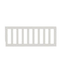 Toddler Bed Guard Rail For Convertible Cribs, Solid Wood With Textured White Finish, durable safety guard, full side view