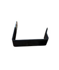 One Man Gutter Tool For Hanging Long Rain Gutters Quickly Aluminum Gutter Tool Made In USA Diy Gutter Installation Aid That Makes Gutters A Breeze For Solo Pros And Diy Homeowners, black aluminum bracket with rubber coating, front view.