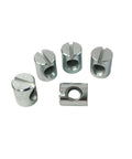 M6 X 12 mm Barrel Nuts And Cross Dowels Slotted Nuts Replacement Hardware Kit Galvanized Carbon Steel