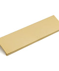 Champagne Gold Finger Edge Pulls Set Of 10 For Drawers And Cabinets 5 Inch Hole Center Handles in aluminum, front angle view