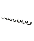 550Pcs E Clip Washers Set M1.5 Through M6 Shafts And Bearings Circlip Retaining Ring Kit, black buckle-shaped washers