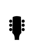 Upgrade Your Gear Game With Slick Antique Brass Tuning Keys Machine Heads Suitable For Three Left And Three Right Peg Configuration Fits Pro Players Wanting Hassle Free Setup And Reliable Performance Plus Any Live Shows Or Home Studio. guitar headstock silhouette with six tuners
