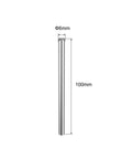 Set Of 4 6mm x 100mm Linear Motion Guide Rods, Beefy Chrome Plated Steel Shafts For 3D Printers And CNC Machines, single rod
