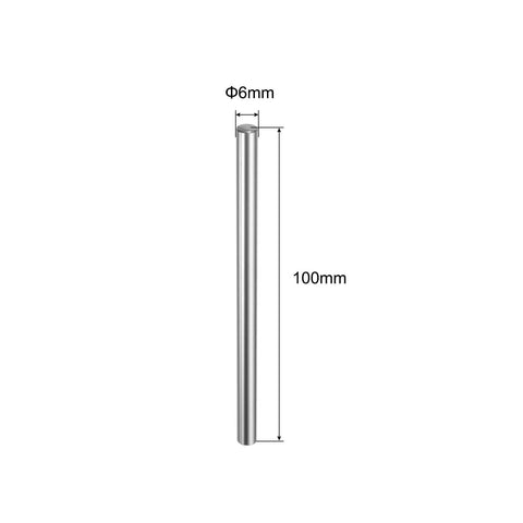Set Of 4 6mm x 100mm Linear Motion Guide Rods, Beefy Chrome Plated Steel Shafts For 3D Printers And CNC Machines, single rod