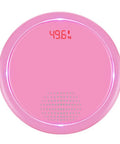 Dead Nuts Accurate Smart Body Fat Scale With Tank Tough Tempered Glass Platform Heavy Duty Digital Weight Meter For Bathroom Floors Auto Step On Tracking BMI And Body Metrics Showing Badass Anime Graphic Design in pink color displaying 49.6 kg.
