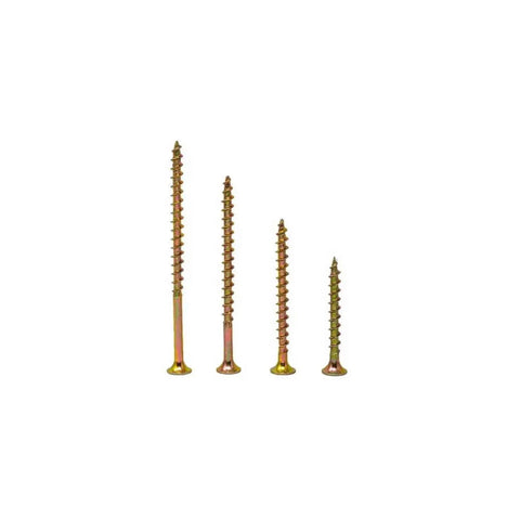 Pro Grade Wood Interior Construction Screws Kit With 100 Pcs Coarse Thread Bugle Head Yellow Zinc Drywall Screws Assortment for Wood Projects