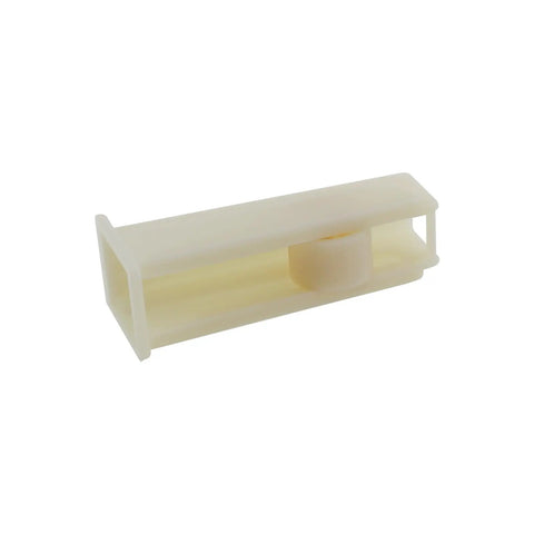 Close-up of a white plastic clamp from the Six Pack White Tube Clamp Set For Water Flow Control Thin Walled Silicone Hose Clamps under 8mm.