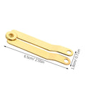 Gold Iron Lid Support Hinges For Small Boxes, Heavy Duty Hinge Set For Jewelry Boxes And Treasure Chests, showing dimensions