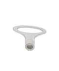 Close-up of a single non-insulated bare ring terminal from 60 Pcs Bare Ring Tongue Terminals Non Insulated Wire Connectors Kit For Electrical Wiring Projects
