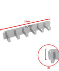 Heavy Duty Six Pair Goggle Wall Rack Solid Aluminum Eye Protection Organizer, 23.5in x 4in, for garage use.
