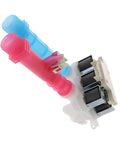 Easy Fit Washing Machine Water Inlet Valve Replacement Part For Most Standard Washers With Universal Fit, Durable Dual Material Valve Assembly That Is Plastic Housing And Metal Components, Simple Installation, red blue valve