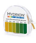 Hydrion pH Test Paper Roll 3.0 to 5.5 for Chemistry Lab, 15 Ft Single Roll with Color Coded Strips and Clear Color Matches