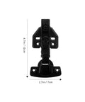 3 Pack Black Stainless Steel Cabinet Hinges For Frameless Cabinets Full Overlay Concealed Design Self Closing And Quiet Operation