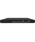 Plug And Play Ready Heavy Duty 1U Rackmount Firewall Rig Built Tough With Intel Core I3 N300 Engine And 8X 2.5GbE Lan Ports, rear panel view.