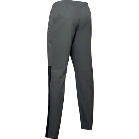 Back view of Mens Woven Vital Workout Pants With Ripstop Fabric Regular Fit Joggers Windbreaker Style Lightweight Construction Slim Leg Design
