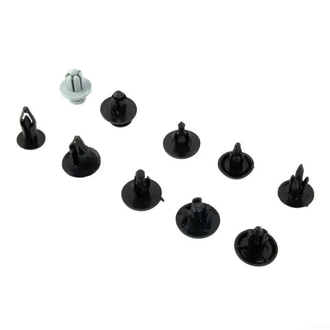 Heavy Duty Nylon Auto Fastener Clips Kit For Car Bumper Trunk Door Panel Repair, Trim Clips For Fender And Engine, Secure Quick Install, Versatile Car Fasteners For Interior And Exterior Panels, black and gray nylon clips