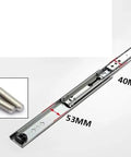 Beefy Heavy Duty Drawer Slides Three Fold Full Extension Ball Bearing Rails With Lock Side Mounted Track 550 Millimeter 22 Inch