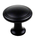 50 Pack Matte Black Round Cabinet Knobs With Edge Detail For Kitchen Cabinets And Drawers, transitional style, solid zinc