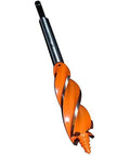 Boxonly wood drill bit, 12 mm, high-carbon steel with orange spiral flutes (side view, 1 pc)