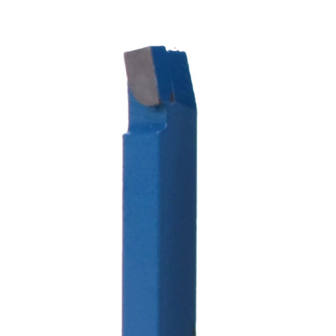 Blue lathe tool bit with carbide tip, 1/4 in shank