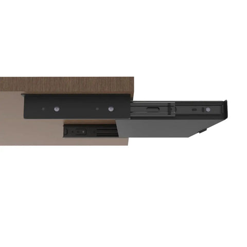 Under Desk Slide Out Pencil Drawer For Office, 15 Inch Wide Black Storage Organizer With Ball Bearing Slides, installed view