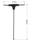 Image showing Two Pack 85mm FPV Drone Antennas For ELRS Receiver with UFL IPEX connector and measurements of 85mm by 51mm.