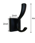 Matte Black Double Towel Hooks Wall Mount Heavy Duty Coat Robe Clothes Hanger For Bathroom Bedroom Kitchen Pool Garage And Hotel