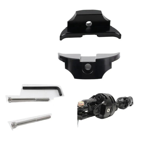 Heavy Duty Steering Lockdown Compatible With Subaru Crosstrek Wilderness 2024 2025 Ascent WRX Forester Outback Steering Shock Absorber Replacement Part Perfect Fit for Your Rig, black metal