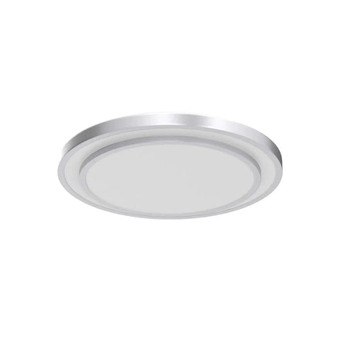 48W Dimmable LED Flush Mount Ceiling Light With Remote, 20 Inch Close To Ceiling Fixture for Bedroom, modern silver design