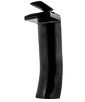 Side view of Cascade Waterfall Vessel Faucet With Single Lever Handle, Oil Rubbed Bronze Finish, solid brass construction