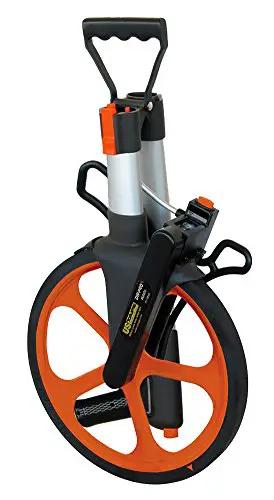 Dead Reliable Pro 12 Point 5 Inch Rolling Measuring Wheel For Land Surveying And Outdoor Construction Works Featuring Trigger Stop and Seamless Metric to Imperial Tracking Totally Built Like a Tank For Rough Trail Terrain And Arrives With Carry Case.