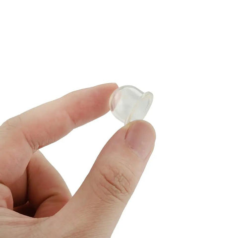 Close-up of hand holding clear bulb, part of 10 Pack Primer Bulbs Replacement for GX Series Engines GX22 GX25 GX35 NT Easy Install Durable Replacement