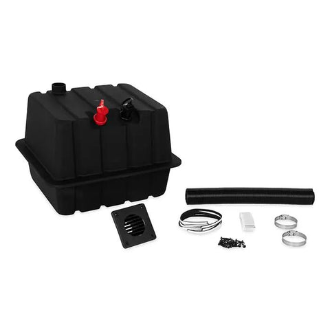 Rock Solid Vented Rv Marine Battery Box Secures Your Group 24 Cells In A Side By Side Layout with accessories for installation.