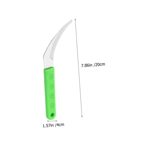8 Piece Weeding Sickle For Gardening Portable Grass Cutter with ergonomic green handle and rustproof serrated blade, 20x4 cm