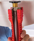 No Fuss Under Sink Faucet Install And Removal Wrench With 6 Sided Cube Insert for various nuts in use under sink