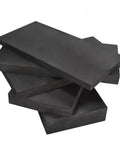 Graphite Block With Glossy Exterior For Electrodes And Sintering Applications Square Plate 20x50x50mm stacked view.