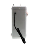 Rear view of AH 1300 Quick And Hot Instant Hot Water Tank, insulated stainless steel, showing wiring and installation features.