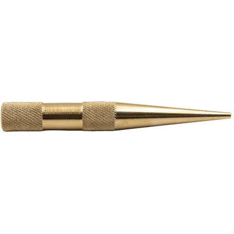 All Brass Muzzleloader Wedge Pin Punch With Flat One Eighth Inch Tip For Black Powder Muzzleloaders shown from side