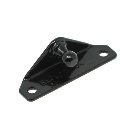 Heavy Duty 10mm Ball Stud Mounting Brackets Pack Of Four Built Tough As Nails With A Slick Black Powder Coat. Close-up of a black bracket.