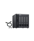 Plug And Play 4 Bay USB C Direct Attached Storage Box Featuring Hardware RAID For 3.5 Inch SATA Drives with USB cable and keys.