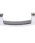 Silver Crystal Glass Drawer Pull Handle Set 64mm 2.52 Inch U Shaped European Style for cabinets doors drawers furniture