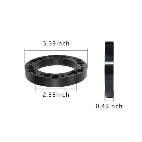 Heavy Duty 12mm Steering Wheel Hub Adapter And Wheel Spacer Blocks Built Tough From Corrosion Free Aluminum Alloy, 3.39 inch OD.