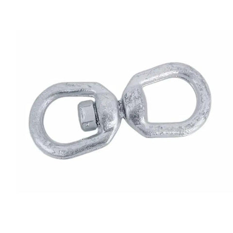 Workhorse Eye Eye Swivel Hook Rated At Two Thousand Two Hundred Fifty Pounds Working Load Limit Drop Forged In Hardened Galvanized Steel built for heavy towing.