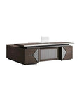Top Shelf Large Adjustable Standing Computer Desk Engineered To Handle Your Daily Home Office Hustle And Executive Workspace Setup With Rustic Industrial Polish, featuring a spacious worktop.