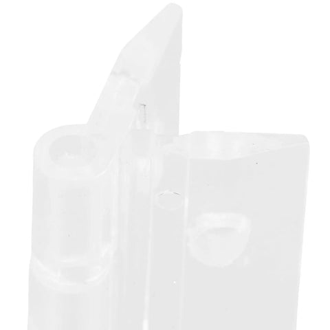 Close-up of Two Sets of Mini Acrylic Hinges for Wooden Boxes and Crafts, Sturdy Folding Butt Hinges with Design